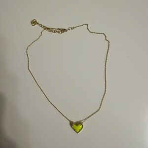Kendra Scott Gold and Yellow Heart Necklace